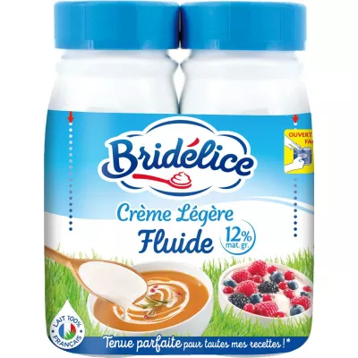 Light fluid cream 12% 2x25cl - BRIDELICE