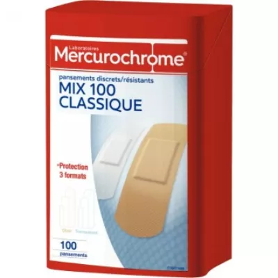 100 Bandagens 3 Formatos - Mercurochrome