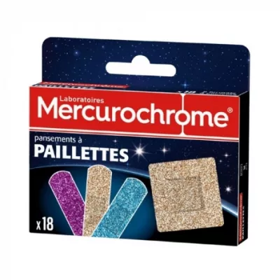 Pansements à pailletes x18 - MERCUROCHROME