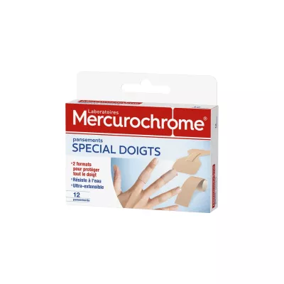 12 speciale vingerverbanden - Mercurochrome