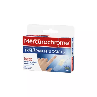ضمادات إصبع شفافة X8 - Mercurochrome