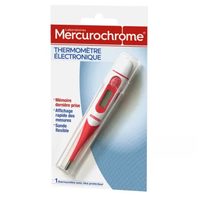 Electronic thermometer With case - Mercurochrome