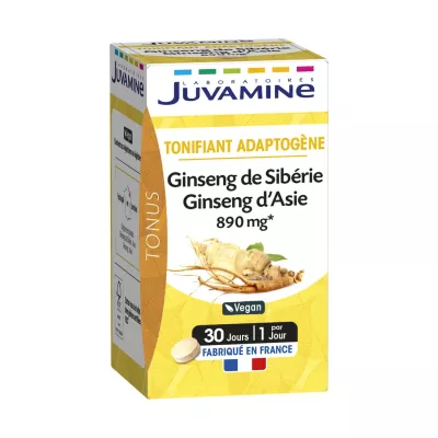 Tonifying Food Supplement Adaptogen Siberian and Asian Ginger X30 -juvamine