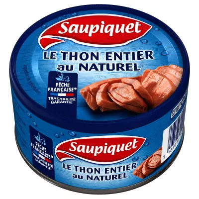 Thon entier au naturel pêche Française 133g - SAUPIQUET