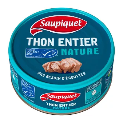 Natural Whole Tuna, 140g - SAUPIQUET