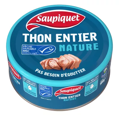 Cá Ngừ Nguyên Con Tự Nhiên, 186g - SAUPIQUET