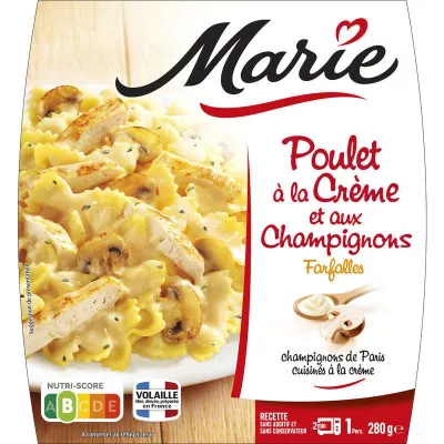 Pollo con panna e funghi 280g - MARIE