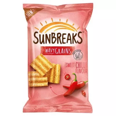 Tuiles Ondulées aux Céreales Sweet Chilli, 95g - SUNBREAKS
