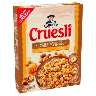 クルースリ ヘーゼルナッツハニー 450g - QUAKER