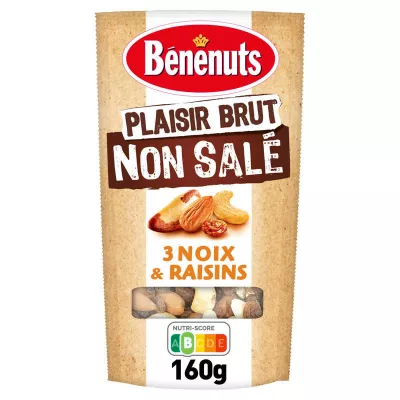 Frutta Secca Uvetta Mandorle, Anacardi, Noci del Brasile, 160g - BENENUTS