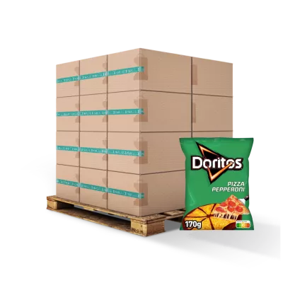 Chips Tortilla. Saveur Pizza Pepperoni 170g (32x9) - Doritos