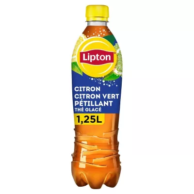 Bevanda di tè freddo frizzante al gusto Limone Lime 1,25L - LIPTON