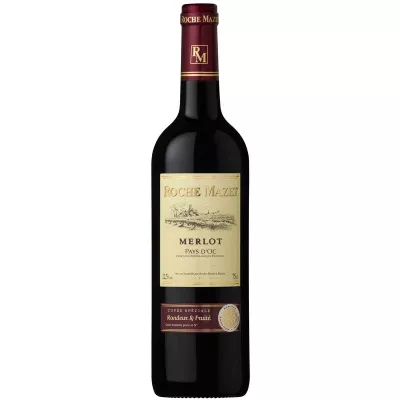 Vin rouge Vin de pays d'Oc merlot ROCHE MAZET la bouteille de 75cL
