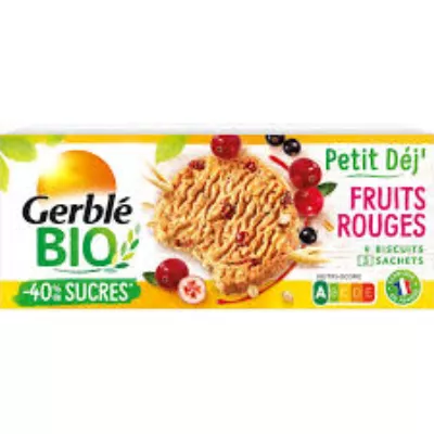 132g Bisc Pt Dej Fruit Rou Bio - GERBLE BIO