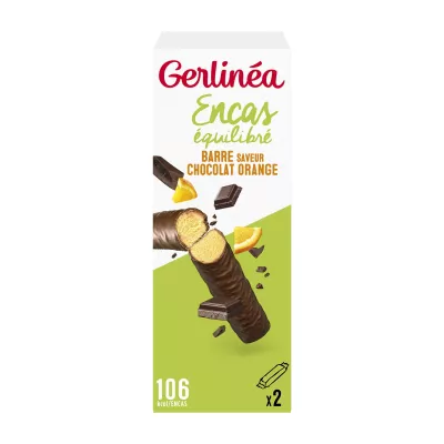 Barre encas minceur chocolat orange 61g - GERLINEA