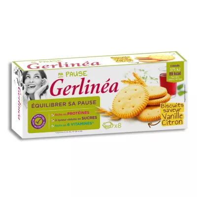 Lemon/vanilla flavored biscuit 156g - GERLINEA