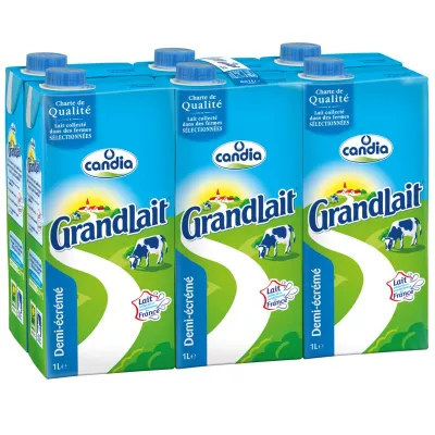 حليب نصف دسم 6x1 لتر - CANDIA