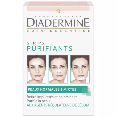 Zuiverende strips normale tot gemengde huid, x6, 2cl - DIADERMINE