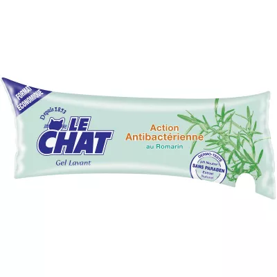 Gel lavant anti-bactérienne au romarin 250ml - LE CHAT