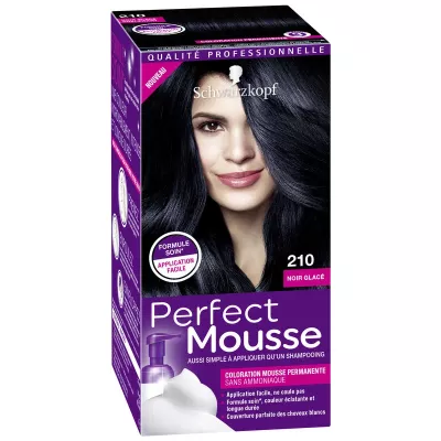 Tinte Permanente 210 Icy Black Mousse perfecta sin amoníaco -  SCHWARZKOPF