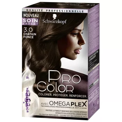 Coloration Permanente 3-0 Châtain Foncé 196ml - SCHWARZKOPF