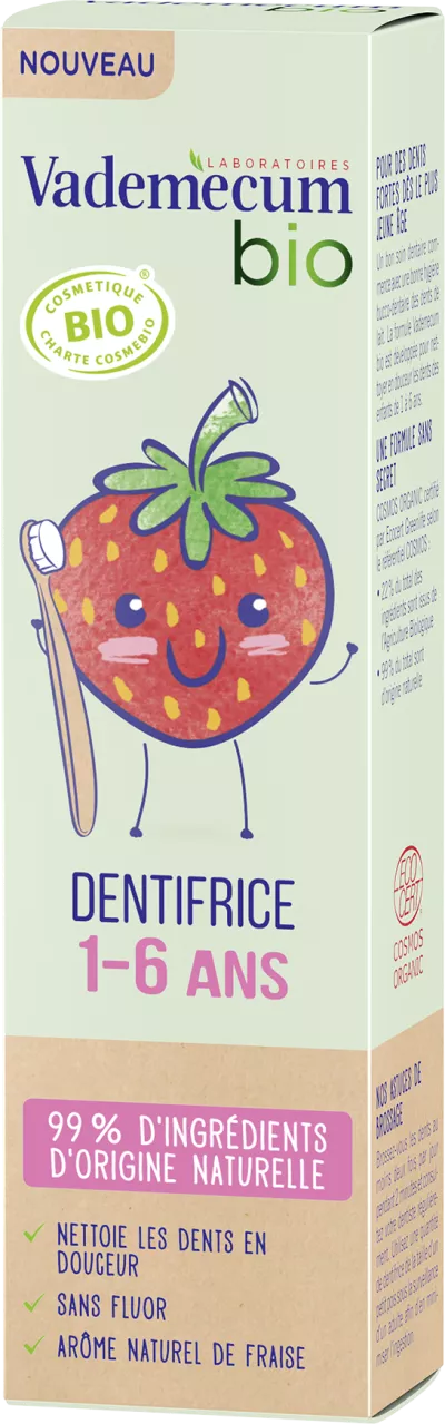 Dentifrice Bio Kids Fraise -6ans - VADEMECUM
