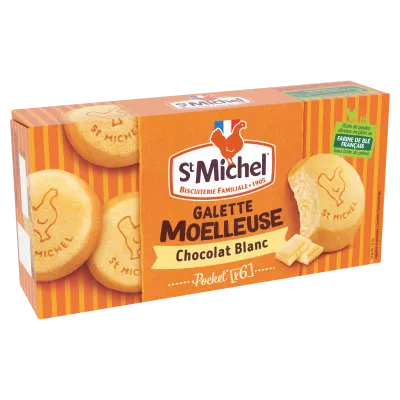 Galettes Moelleuses Chocolat Blanc, 180g - ST MICHEL