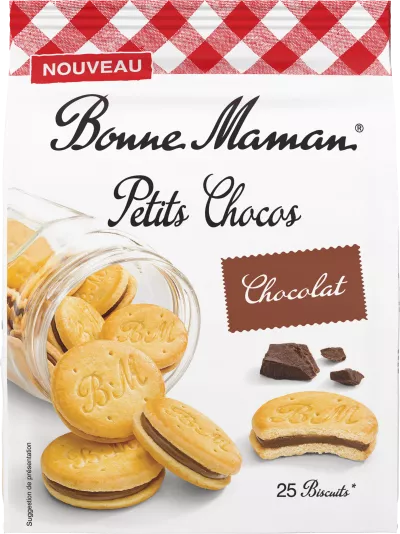 Biscuits Fourrés Chocolat Petits Chocos 250g - BONNE MAMAN