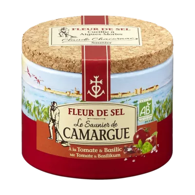 Fleur De Sel Tomate & Basilic Bio 125g - Le saunier de camargue