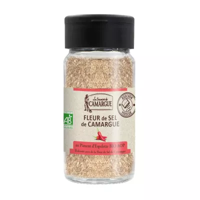 Fleur De Sel Espelette Pepper Organic 80g - Le saunier de camargue