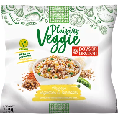 Plaisirs veggie aux légumes & céréales 750g - PAYSAN BRETON