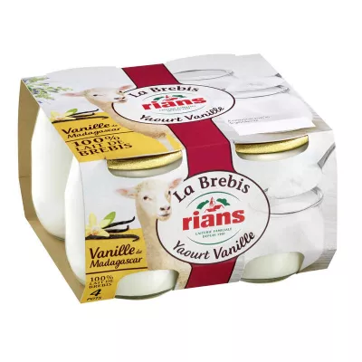 Yaourts vanille/brebis 4X115G - RIANS