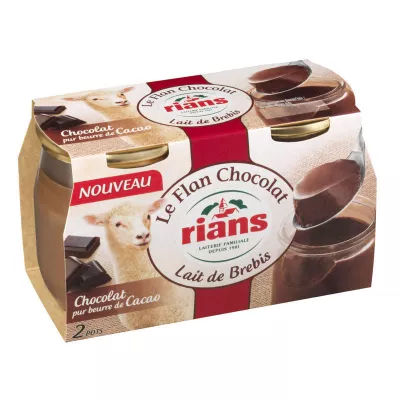 Le Flan au chocolat lait de brebis  200 g - Rians