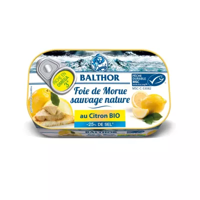 Foie De Morue Lemon Bio 121g