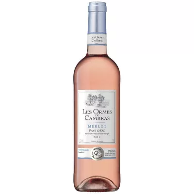 Vin Rosé Merlot Pays d'Oc, 75cl - LES ORMES DE CAMBRAS