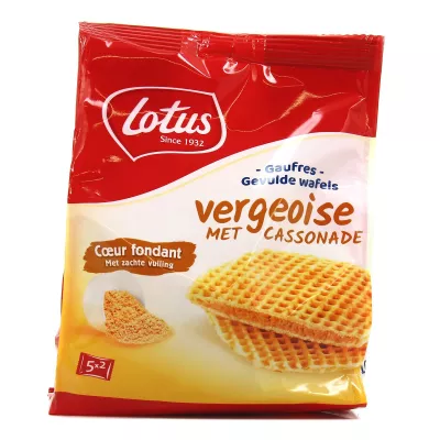 Waffles with Vergeoise fondant heart filling 310g (5x2p) - LOTUS
