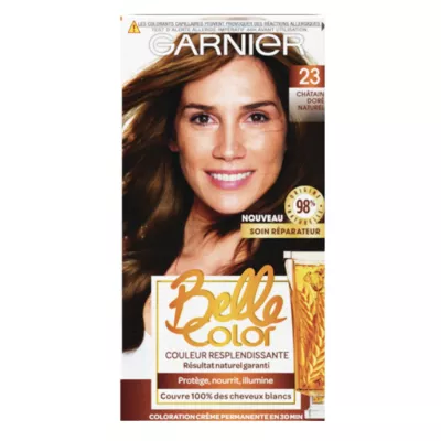 Cor de cabelo permanente 23 Natural Golden Brown Belle Color - Garnier