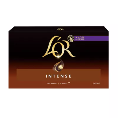 Intense ground coffee 100% arabica 3x250g - L'OR