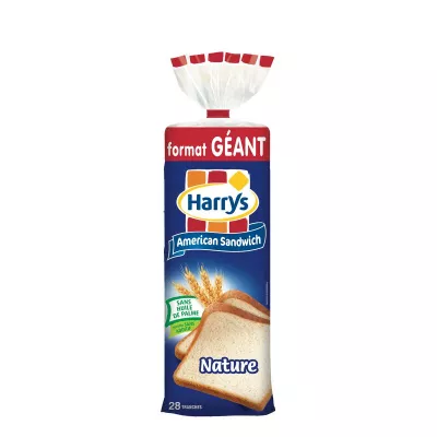 Pain de mie american sandwich nature géant x28 1,1kg - HARRY'S