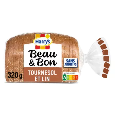 Beau & bon pain de mie graines de tournesol et lin 320g - HARRY'S