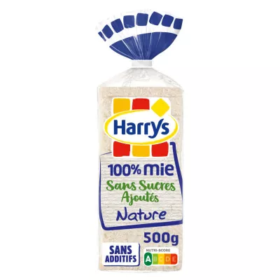砂糖不使用のプレーンクラストレスサンドイッチパン、厚切り、500g - HARRYS