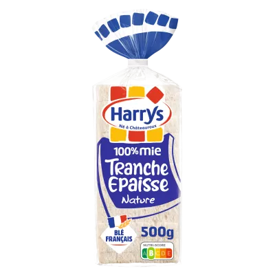 Pão Sanduíche Simples Sem Crosta, Fatias Grossas, 15t 500g - HARRY'S