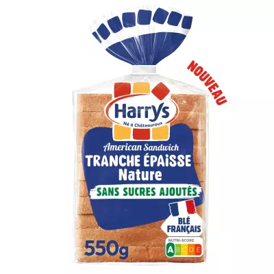 Amerika Crumb mkate wa asili sandwich vipande 550g - HARRY'S