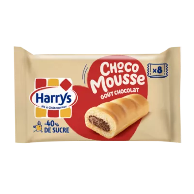 Gâteaux Moelleux Fourrés Chocolat Choco Mousse Moins De Sucres X8 - Harrys