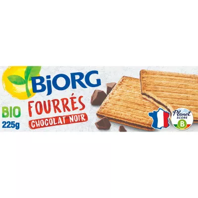 Bio-Kekse mit dunkler Schokoladenfüllung, 225 g - Bjorg