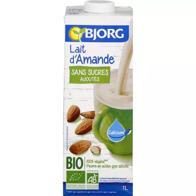 Kunywa almond bila sukari ya kikaboni 1L - BJORG