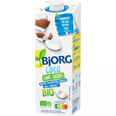 Boisson végétale coco sans sucres Bio, 1l, BJORG