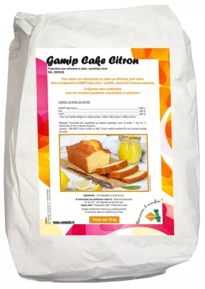 Préparation  Cake Citron Gamip Sac 10kg Complet - COMPLET
