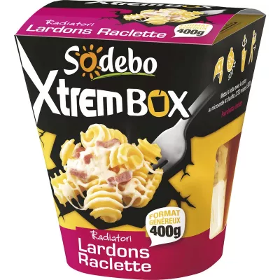 Pasta box Radiatori bacon raclette - SODEBO
