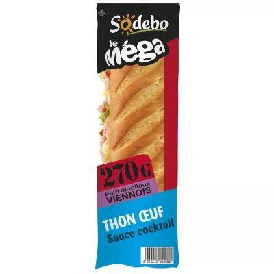 Vienense Pão Baguete Sanduíche Molho de ovo Cocktail 270g - SODEBO